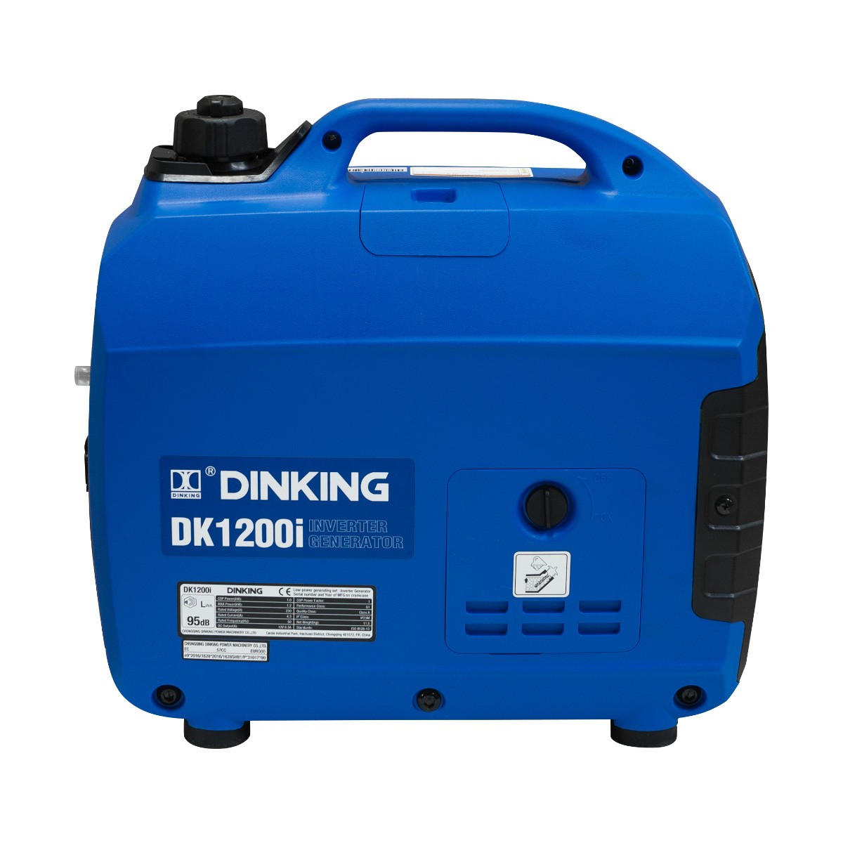 Генератор бензиновый инверторный Dinking DK1200i (1,2кВт, 230В/50Гц, DK145, бак 2,5л.)
