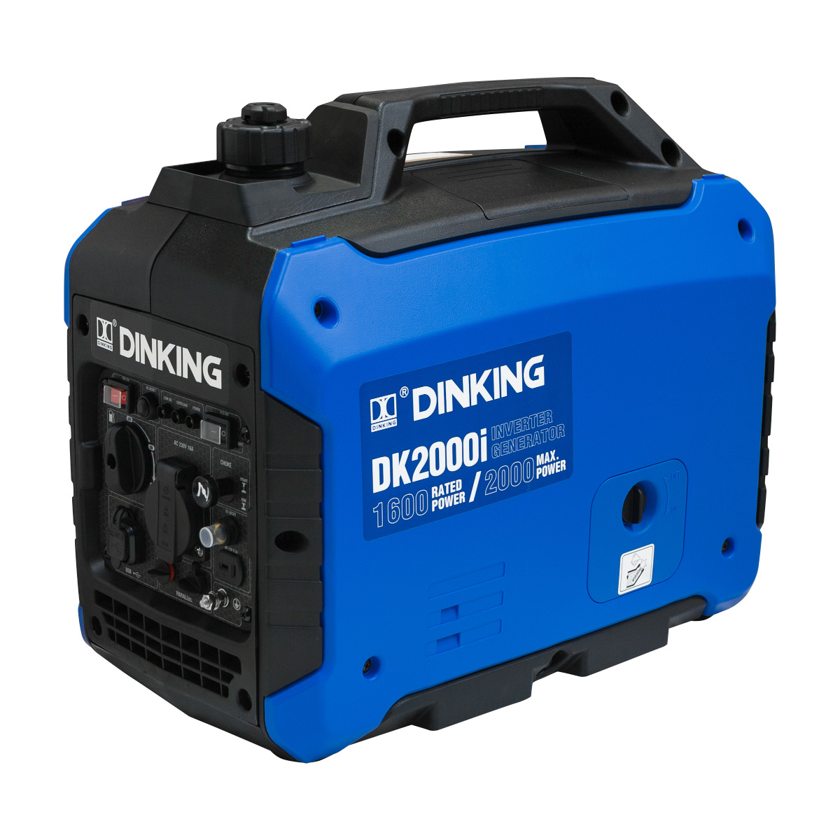 Генератор бензиновый инверторный Dinking DK2000i (2 кВт, 230В/50Гц, DK148, бак 4л.)